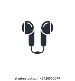 earphones icon. vector.Editable stroke.linear style sign for use web design,logo.Symbol illustration.