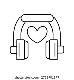 Ohrhörer, Symbol auf weißem Hintergrund, Vektorgrafik