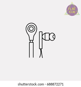 earphones line icon