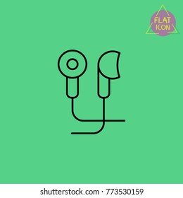 earphones line icon