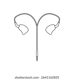 earphones line icon illustration symbol design