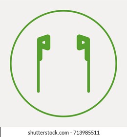 Earphones minimal vector icon. Headphones flat line icon for websites and mobile minimalistic flat design.