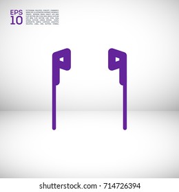 Earphones minimal vector icon. Headphones flat line icon for websites and mobile minimalistic flat design.
