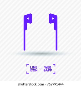 Earphones minimal vector icon. Headphones flat line icon for websites and mobile minimalistic flat design.