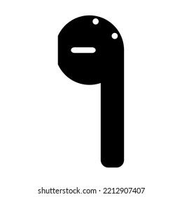 Earphones music flat icon, sound technology device sign, web audio symbol vector illustration .