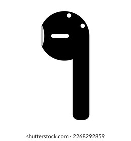 Earphones music flat icon, sound technology device sign, web audio symbol vector illustration .