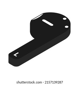 Earphones music Isometric icon , sound technology device sign, web audio symbol vector illustration .
