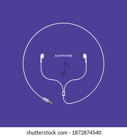 Auriculares con fondo índigo. Ilustración de vectores aislados