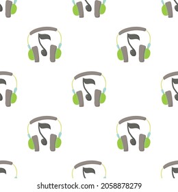 Patrón auriculares textura de fondo transparente repetición papel tapiz vector geométrico