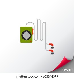 Earphones with player icon