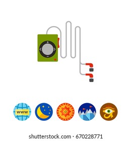 Earphones with player icon
