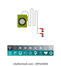 Earphones with player icon