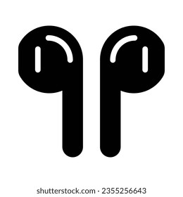 Earphones, Vektorgrafik-Symbol für private und kommerzielle Nutzung.
