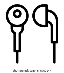 Earphones Vector Icon