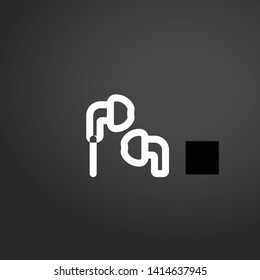 Earphones vector icon. Earphones concept stroke symbol design. Thin graphic elements vector illustration, outline pattern for your web site design, logo, UI. EPS 10.