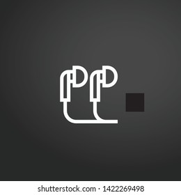 Earphones vector icon. Earphones concept stroke symbol design. Thin graphic elements vector illustration, outline pattern for your web site design, logo, UI. EPS 10.