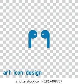 icono de vector auriculares en un fondo abstracto