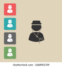 Earphones - vector icon. Symbol for web, infographics, print design and mobile UX/UI kit. Vector illustration, EPS10.