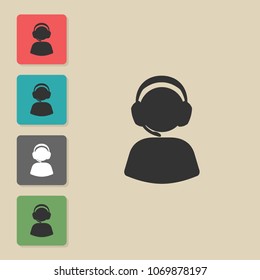 Earphones - vector icon. Symbol for web, infographics, print design and mobile UX/UI kit. Vector illustration, EPS10.
