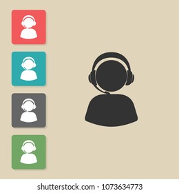 Earphones - vector icon. Symbol for web, infographics, print design and mobile UX/UI kit. Vector illustration, EPS10.
