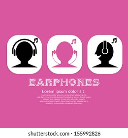 Earphones Vector Illustration EPS10