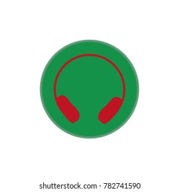 Earphones vector illustration Icon.