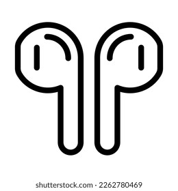 Diseño de iconos de la línea del vector Earphones