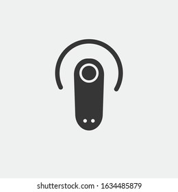 Earphones wireless vector icon music