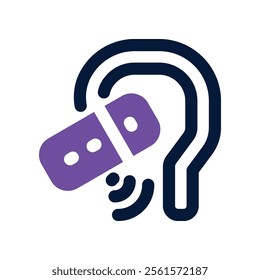 earpiece icon. vector dual tone icon for your website, mobile, presentation, and logo design.