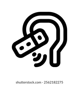 earpiece icon. vector line icon for your website, mobile, presentation, and logo design.