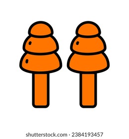 Earplug Color Icon. Simple style sign isolated on white background. Vector flat style illustration
