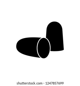 earplug icon, vector illustration
