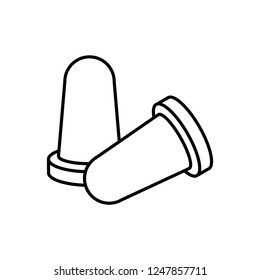 earplug icon, vector illustration