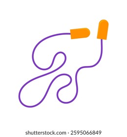 earplug. safety equipment. worker safety equipment. noise reducer. vector illustration