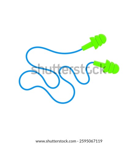 earplug. safety equipment. worker safety equipment. noise reducer. vector illustration