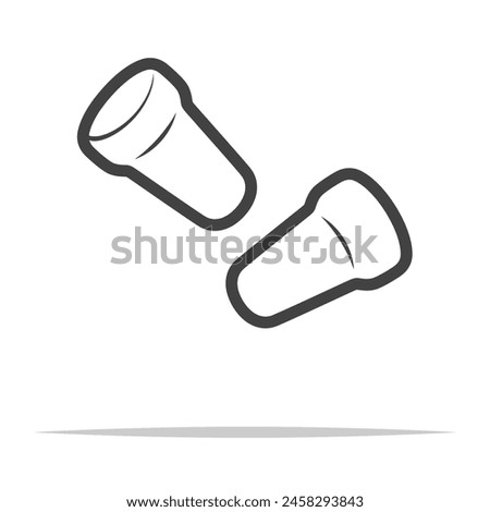 Earplugs hearing protection icon transparent vector isolated