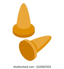 Earplugs noise icon isometric vector. Earplug machine. Factory protection