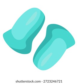 Diseño de Plantilla de Ilustración vectorial de color plano de protección auditiva de seguridad de tapones para los oídos