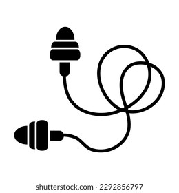 Earplugs vector icon illustration on white background..eps