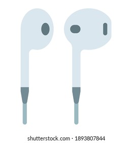 earpods using soft color and flat style