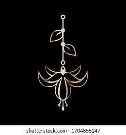 Earring Design. Cutout jewellery with leaves and flower. Template is suitable for creating fashion & charm women jewellery: earrings, necklace, bracelet or interior decor.