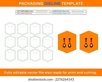 Earring Display Dieline Template DESIGN