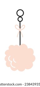 Earring Female Accessory Vector Illustration
