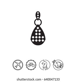 Earring with gemstones