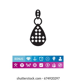 Earring with gemstones