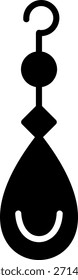 Diseño de icono de estilo de glifo de pendiente