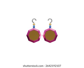  earring icon 3d illustration render
