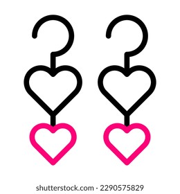 earring icon duocolor black pink colour mother day illustration vector element and symbol perfect.