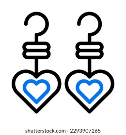 earring icon duocolor blue black colour mother day illustration vector element and symbol perfect.