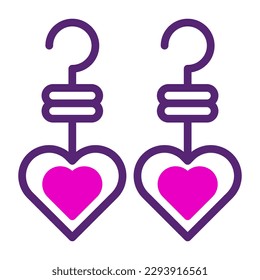 earring icon duotone pink purple colour mother day illustration vector element and symbol perfect.